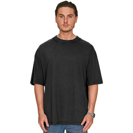 Casual Classics Ringspun Combed 180 Acid Wash Oversize T-Shirt - Faded Black