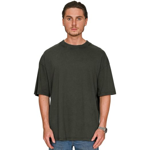 Casual Classics Ringspun Combed 180 Acid Wash Oversize T-Shirt - Faded Khaki Olive