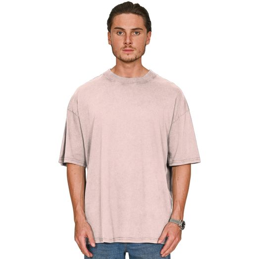 Casual Classics Ringspun Combed 180 Acid Wash Oversize T-Shirt - Faded Pink