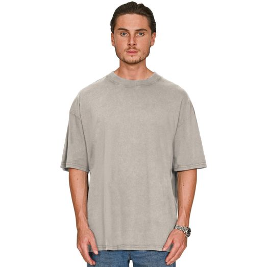Casual Classics Ringspun Combed 180 Acid Wash Oversize T-Shirt - Faded Stone