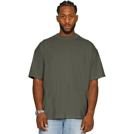 Casual Classics Ringspun Combed 220 Oversize Extended Neck T-Shirt - Khaki Olive