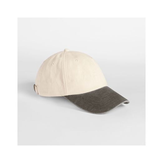 Beechfield Contrast Peak Low Profile Vintage Cap Natural/Vintage Brown