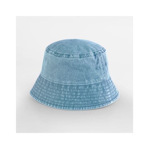 Beechfield Junior Vintage Bucket Hat Vintage Light Blue