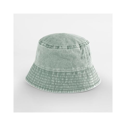 Beechfield Junior Vintage Bucket Hat Vintage Sage Green