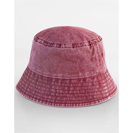 Beechfield Vintage Bucket Hat Vintage Red