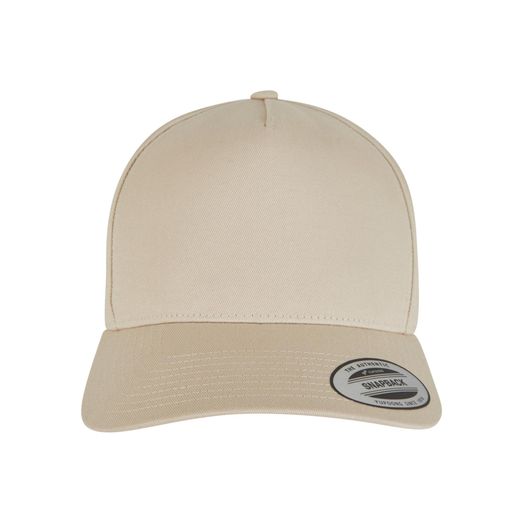 Flexfit 5 Panel Curved Classic Snapback Beige