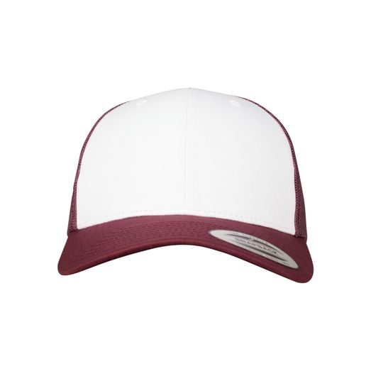 Flexfit Retro Trucker Colored Front Maroon/White/Maroon