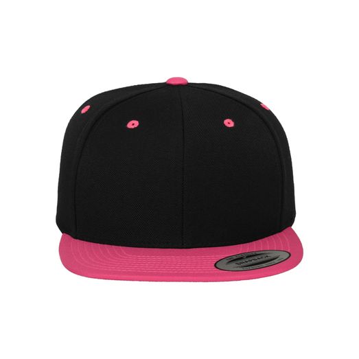 Flexfit Two Tone Classic Snapback Cap Black/Neon Pink