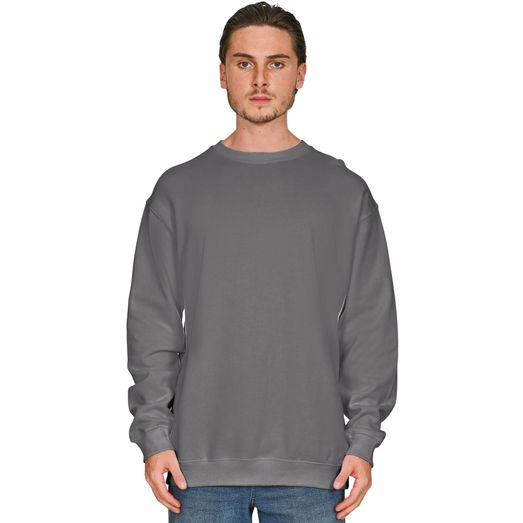 Casual Classics Premium Combed 330 Acid Wash Oversized Sweatshirt - Faded Charcoal
