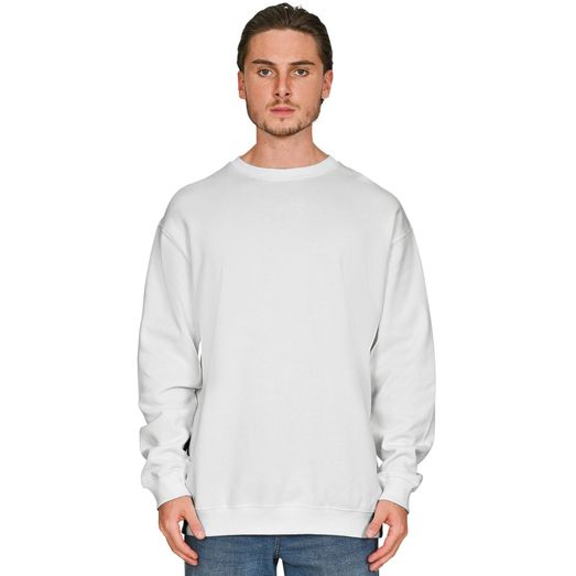 Casual Classics Premium Combed 330 Acid Wash Oversized Sweatshirt - Faded White
