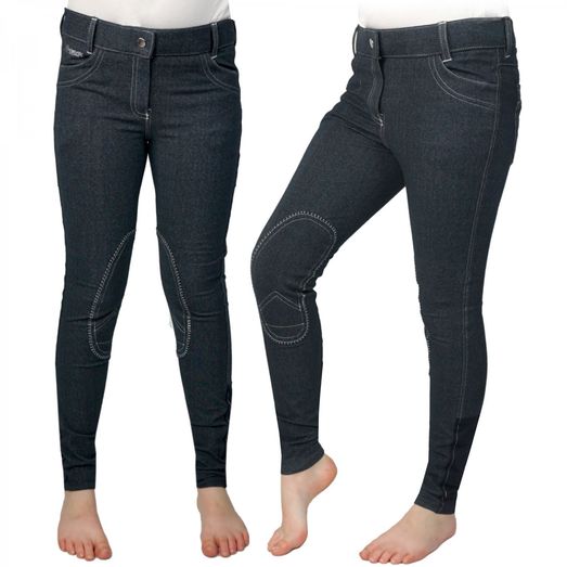 Whitaker B150K Rawdon Denim Knit Kids Breeches Indigo