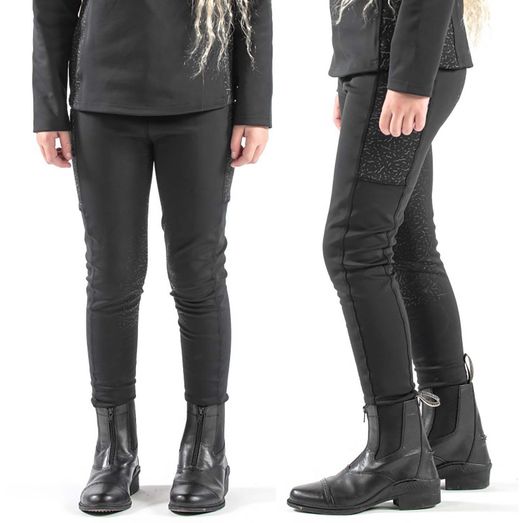 Whitaker B255K Hatfield Young Rider Reflective Tights Black