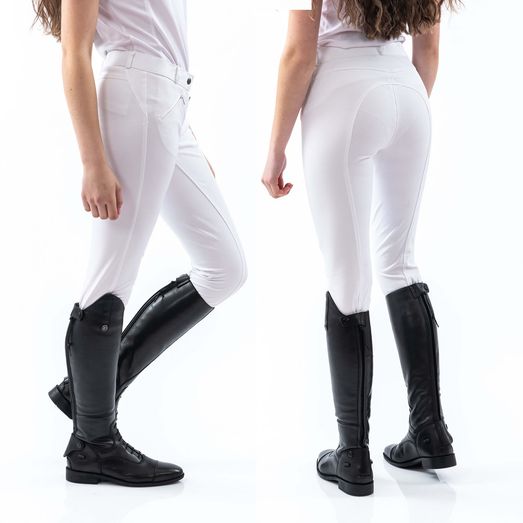 Whitaker B142L Miami Ladies Breeches With Silicone Seat White