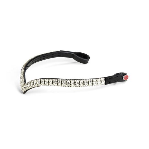 Whitaker Br072Bb Lynton V-Shaped Diamante Browband Black