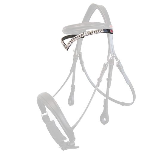 Whitaker Br072Bb Lynton V-Shaped Diamante Browband Havana