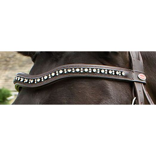 Whitaker Br073Bb Lynton Curved Diamante Browband Havana