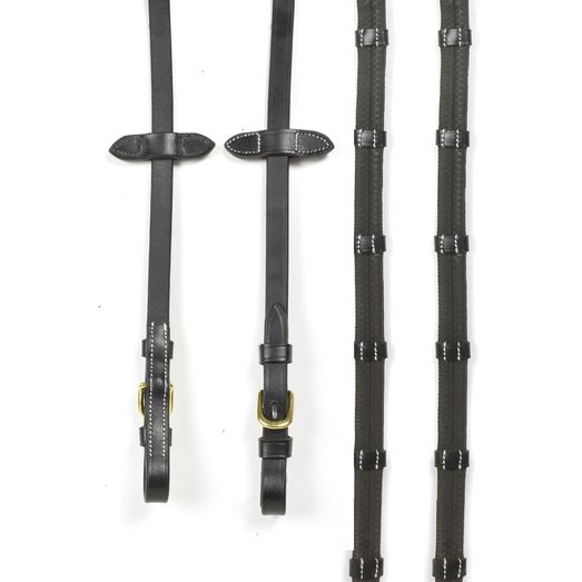 Whitaker Rer0101 Buckle 9-Loop Reins Black