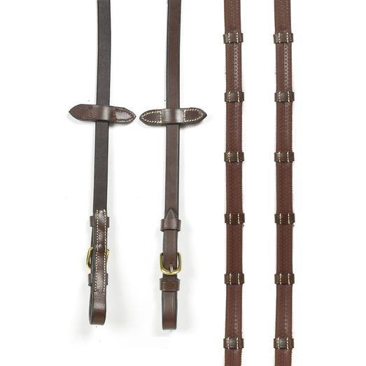 Whitaker Rer0101 Buckle 9-Loop Reins Havana