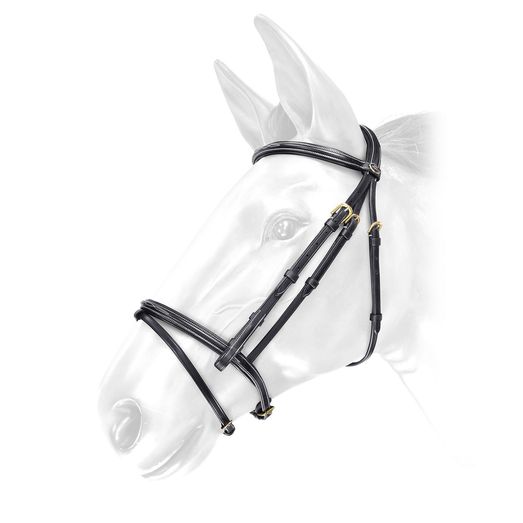 Whitaker Br053 Valencia Deluxe Flash Bridle with Reins Black
