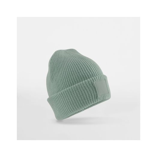 Beechfield Kids Cuff Tonal Patch Beanie Dusty Green