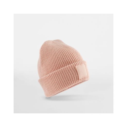 Beechfield Kids Cuff Tonal Patch Beanie Peach
