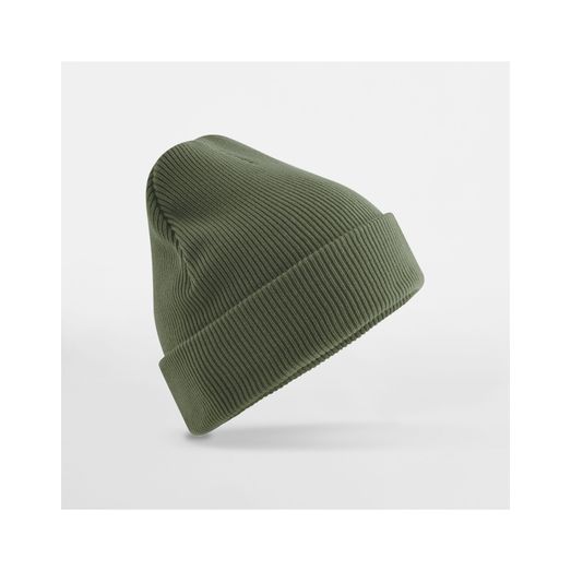 Beechfield Organic Cotton Original Cuffed Beanie Olive Green