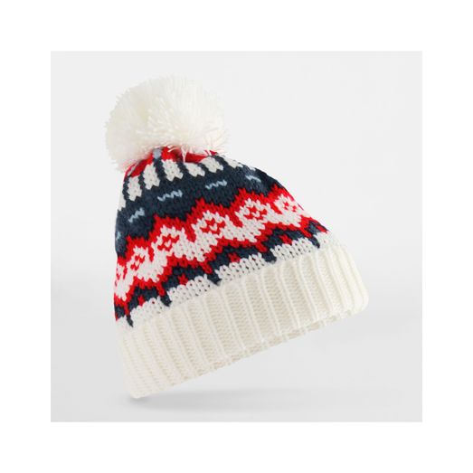 Beechfield Retro Ski Beanie White Out