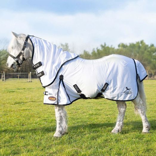 Gallop Ponie Dual 5-Point Fly Rug/Neck Set White