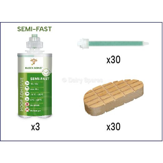 Block Bond Semi-Fast Wooden Hoof Block Kit (30Pk)