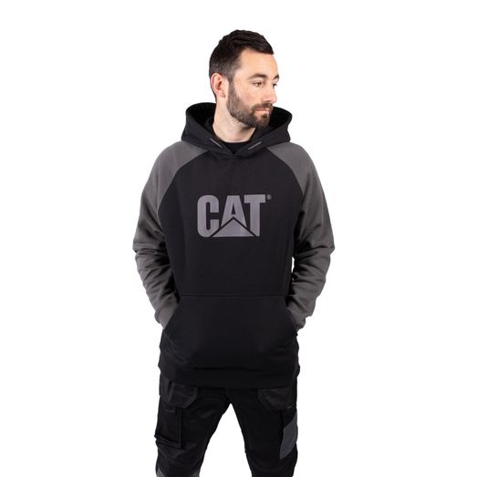 Caterpillar Raglan Hooded Sweatshirt Black/Magnet