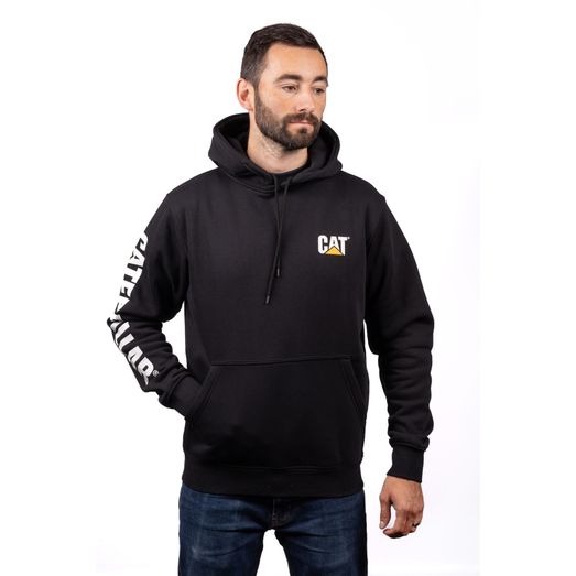 Caterpillar Trademark Banner Hooded Sweatshirt Black