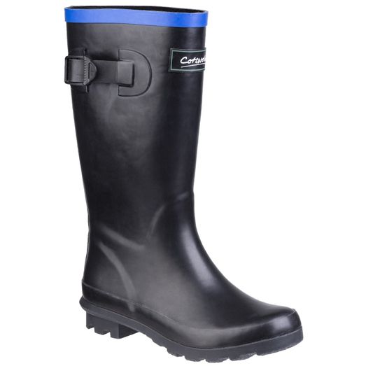 Children's Cotswold Fairweather Junior Wellington Boot Black/Blue