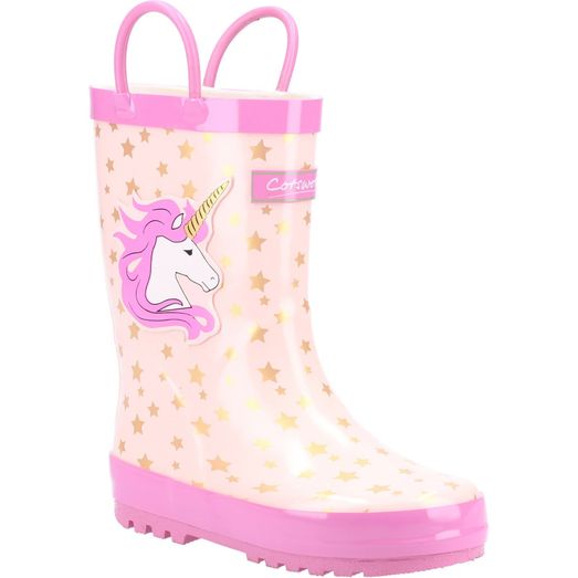 Children's Cotswold Puddle Waterproof Pull On Boot Unicorn