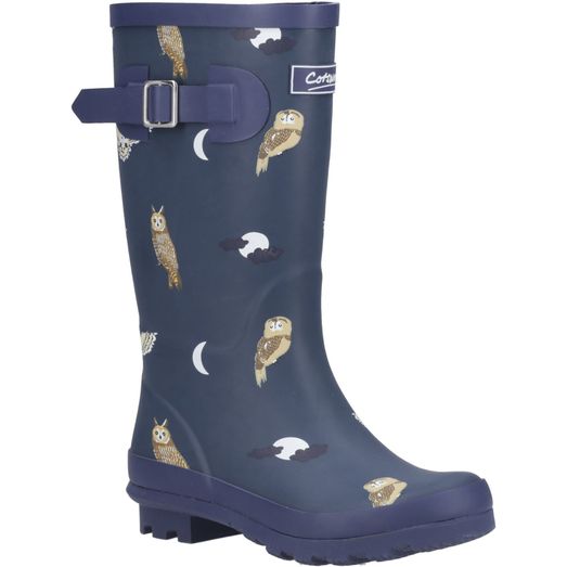Children's Cotswold Woodland Junior Wellington Boots Owls