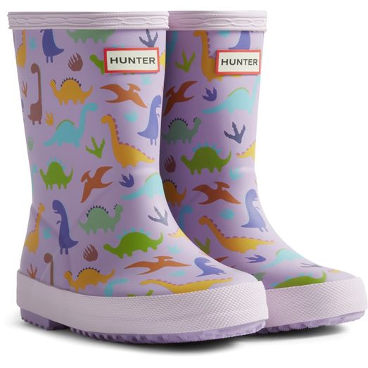 Children's Hunter Kids Dinosaur Boot Purple Dinosaur