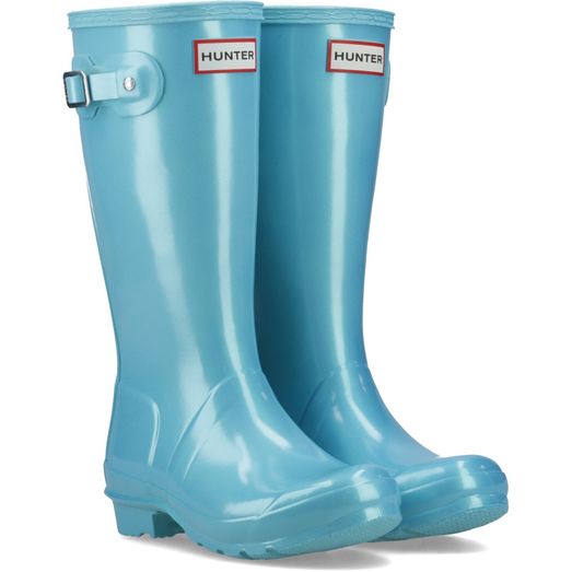 Children's Hunter Original Pearlised Wellington Boots Pool Blue