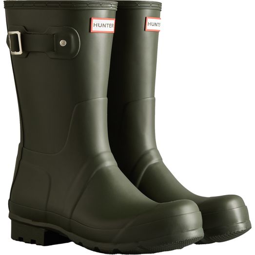 Hunter Original Short Wellington Boots Dark Olive Green