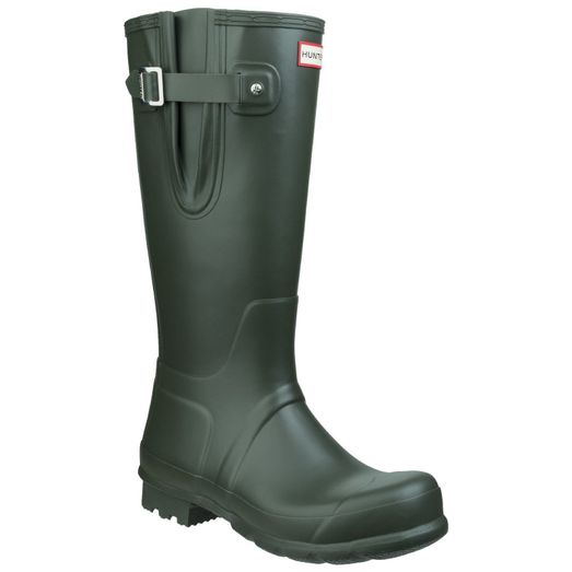 Hunter Original Side Adjustable Wellington Boots Dark Olive Green
