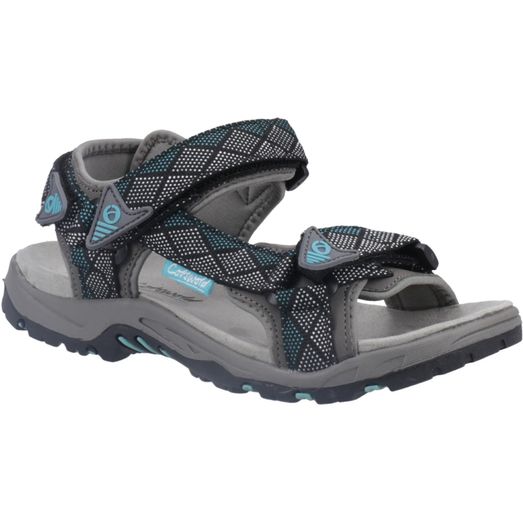 Ladies Cotswold Foxcote Sandals Grey/Turquoise