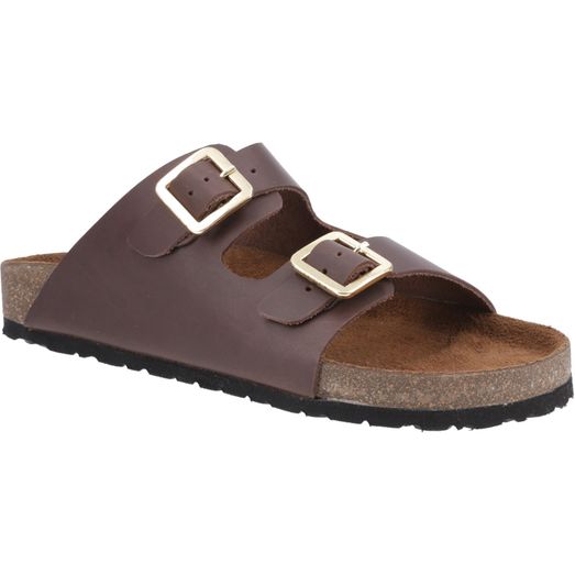 Ladies Cotswold Lushill Mule Brown