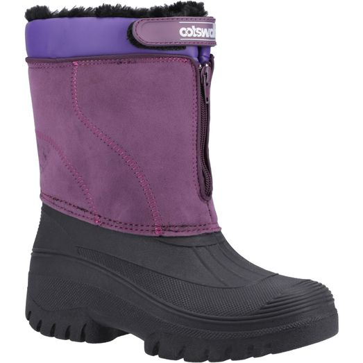 Ladies Cotswold Venture Waterproof Winter Boot Purple