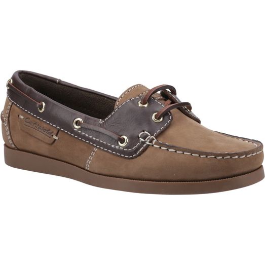 Ladies Cotswold Waterlane Shoes Taupe/Brown