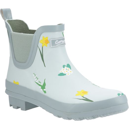 Ladies Cotswold Wildflower Ankle Wellingtons Mint