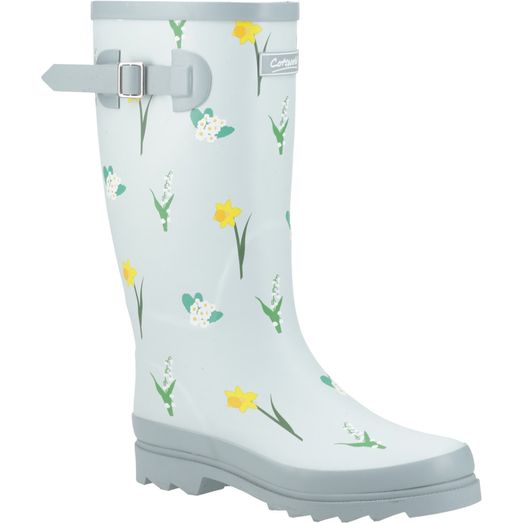 Ladies Cotswold Wildflower Tall Wellingtons Mint