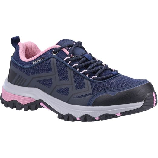 Ladies Cotswold Wychwood Recycled Walking Shoe Navy/Pink
