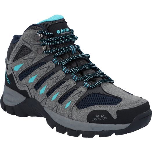 Ladies Hi-Tec Corzo Mid Boot Graphite Grey/Dark Red