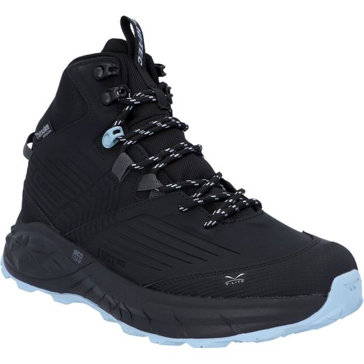 Ladies Hi-Tec Fuse Trek Mid Hiking Boots Black/Blue Fog