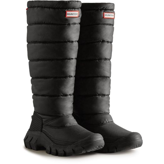Ladies Hunter Intrepid Tall Snow Boot Black