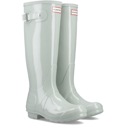 Ladies Hunter Original Tall Gloss Wellingtons Sea Foam