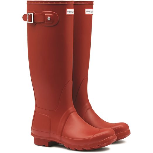 Ladies Hunter Original Tall Wellington Boots Military Red